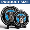 Custom Photo Cherished Forever, Loved Always - Memorial Personalized Custom Round Shaped Stone With Stand - Sympathy Gift For Pet Owners, Pet Lovers