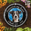 Custom Photo Cherished Forever, Loved Always - Memorial Personalized Custom Round Shaped Stone With Stand - Sympathy Gift For Pet Owners, Pet Lovers