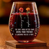 The Only Thing Better Than Being Your Mother Is Watching You Be A Mom - Family Personalized Custom Wine Glass - Mother's Day, Gift For Daughter