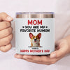 You Make My Tail Wag Every Day, Mom - Dog Personalized Custom 14oz Stainless Steel Tumbler With Handle - Gift For Pet Owners, Pet Lovers