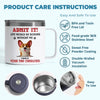 Life Is Pawsome With You - Dog Personalized Custom 14oz Stainless Steel Tumbler With Handle - Gift For Pet Owners, Pet Lovers