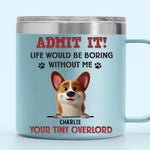 Custom Name Funny Dog Gifts for Dog Lovers - Personalized 14 Oz Tumbler With Handle