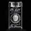 Custom Photo Love Leaves A Memory That Time Cannot Erase - Memorial Personalized Custom 3D Crystal Photo Laser Engraved, Crystal Candle Holder - Sympathy Gift For Family Members