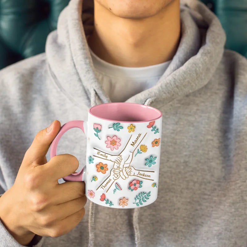 Together Always, Never Apart - Family Personalized Custom 3D Inflated Effect Printed Accent Mug - Mother's Day, Gift For Mom, Grandma