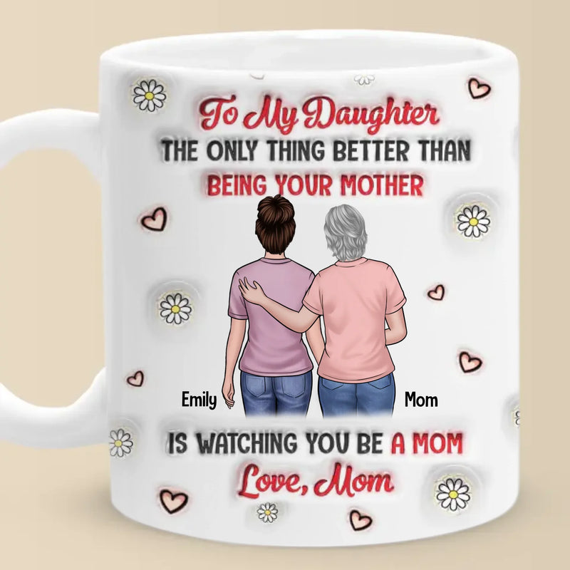 A Bond That Time Can’t Break - Family Personalized Custom 3D Inflated Effect Printed Mug - Mother's Day, Gift For Mom, Grandma