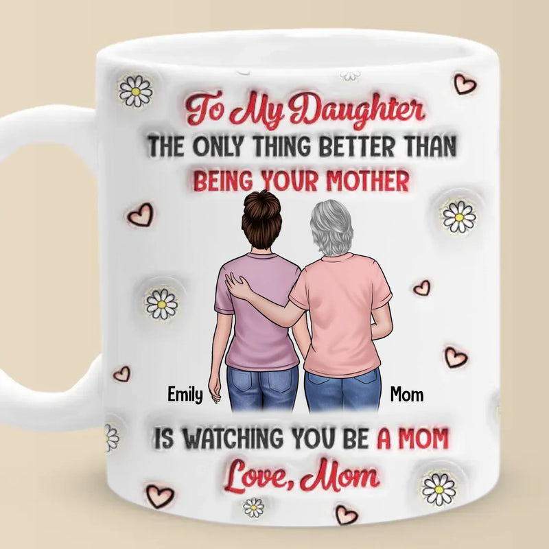 A Bond That Time Can’t Break - Family Personalized Custom 3D Inflated Effect Printed Mug - Mother's Day, Gift For Mom, Grandma