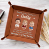 Empty Your Pockets, Fill Our Hearts - Family Personalized Custom Leather Valet Tray - Father's Day, Gift For Dad, Grandpa