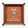 Empty Your Pockets, Fill Our Hearts - Family Personalized Custom Leather Valet Tray - Father's Day, Gift For Dad, Grandpa