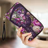 Grandma’s Heart, Where Love Always Blooms - Family Personalized Custom Leather Long Wallet - Mother's Day, Gift For Mom, Grandma