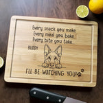 Custom Name Funny Dog Watching Gifts for Pet Lovers - Personalized Cutting Board