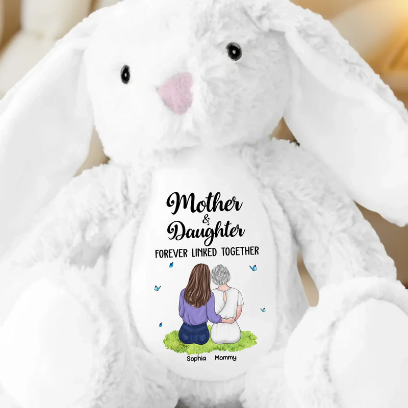 Custom Name Mother Daughter Gifts - Personalized Bunny Plush