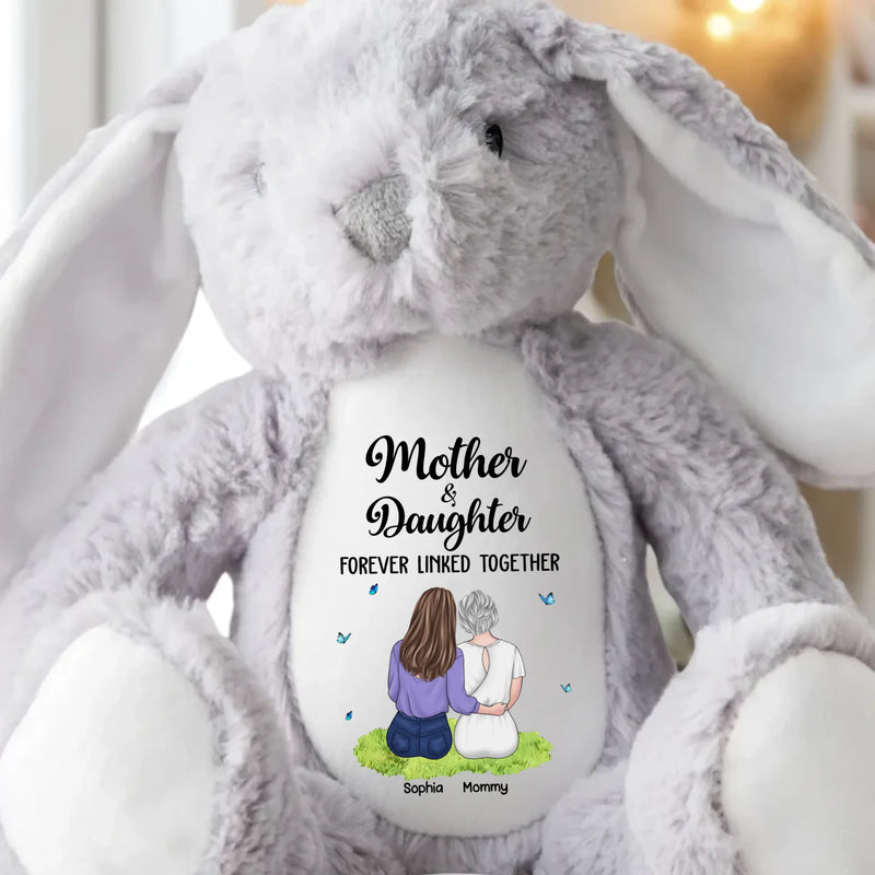 Custom Name Mother Daughter Gifts - Personalized Bunny Plush