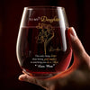 A Mother’s Love, Endless And True - Family Personalized Custom Wine Glass - Mother's Day, Gift For Mom, Daughter