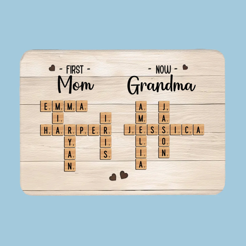 First Mom Now Grandma - Family Personalized Custom Full-print Purse Mirror - Mother's Day, Gift For Mom, Grandma