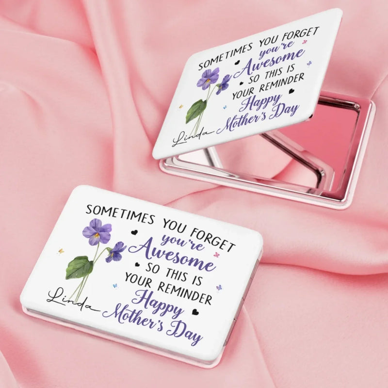 Beautiful Heart, Shining Soul - Family Personalized Custom Full-print Purse Mirror - Mother's Day, Gift For Mom, Grandma