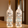 Peace Is Where You Now Rest - Memorial Personalized Custom Bottle Lamp - Sympathy Gift For Family Members