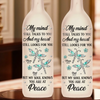 Peace Is Where You Now Rest - Memorial Personalized Custom Bottle Lamp - Sympathy Gift For Family Members
