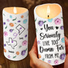 Forever Connected, No Matter The Miles - Bestie Personalized Custom 3D Inflated Effect Printed LED Candle - Gift For Best Friends, BFF, Sisters