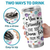 Hearts Connected Across The Miles - Family Personalized Custom 3D Inflated Effect Printed Tumbler - Gift For Best Friends, BFF, Sisters
