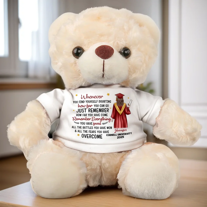 From Hard Work To Success, You Made It - Family Personalized Custom Teddy Bear Plush - Graduation Gift For Family Members, Siblings, Brothers, Sisters