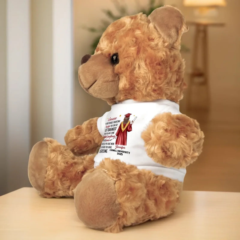 From Hard Work To Success, You Made It - Family Personalized Custom Teddy Bear Plush - Graduation Gift For Family Members, Siblings, Brothers, Sisters