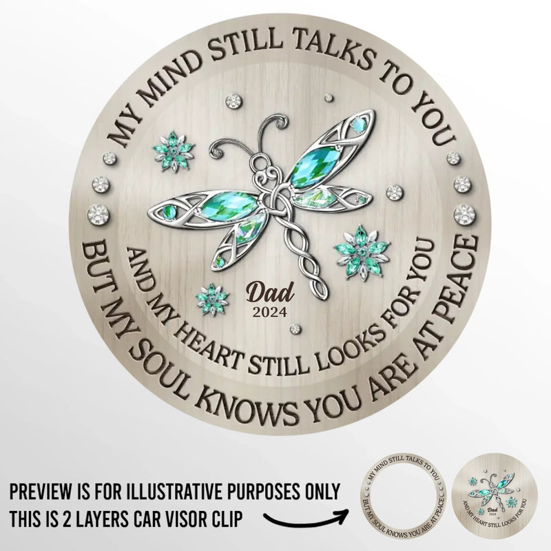 In Loving Remembrance - New Arrival, Memorial Personalized Custom Car Visor Clip - Sympathy Gift For Family Members AMZ