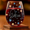 Held Together By Love - Family Personalized Custom Wine Glass - Mother's Day, Gift For Mom, Grandma