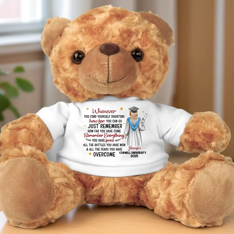 From Hard Work To Success, You Made It - Family Personalized Custom Teddy Bear Plush - Graduation Gift For Family Members, Siblings, Brothers, Sisters
