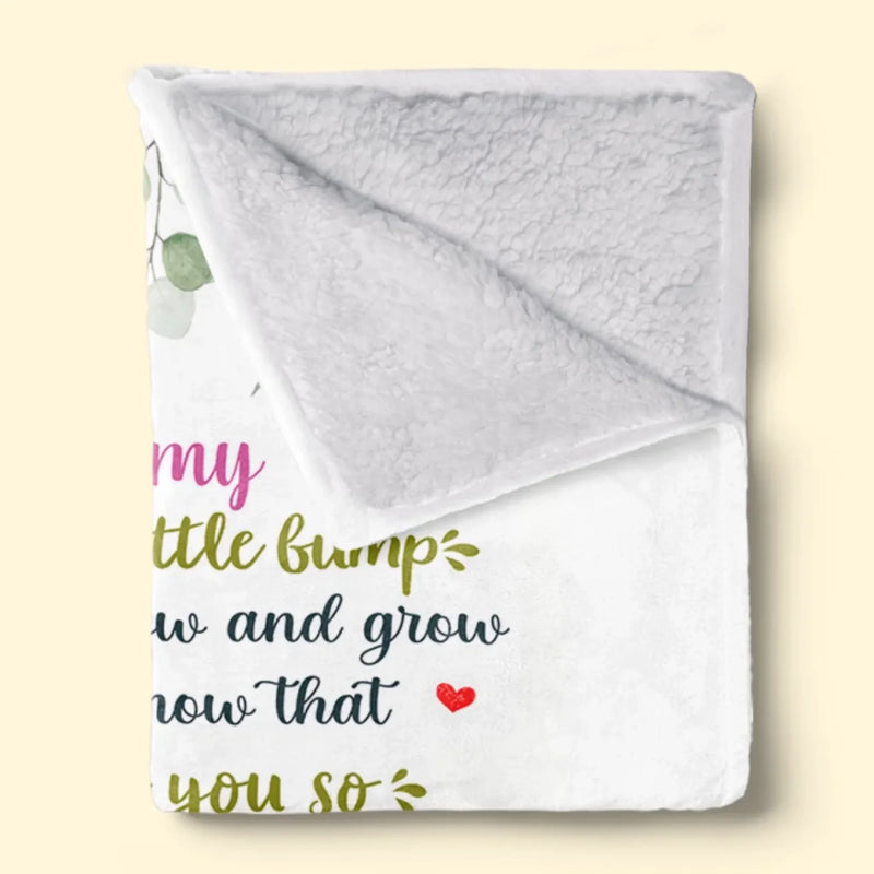 Mommy, I Love You Already - Family Personalized Custom Blanket - Mother's Day, Baby Shower Gift, Gift For First Mom