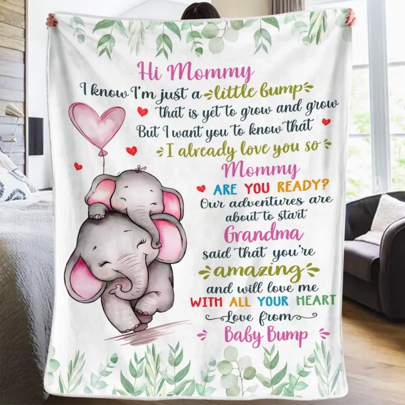 Already Your Baby, Forever Loved - Family Personalized Custom Blanket - Mother's Day, Baby Shower Gift, Gift For First Mom