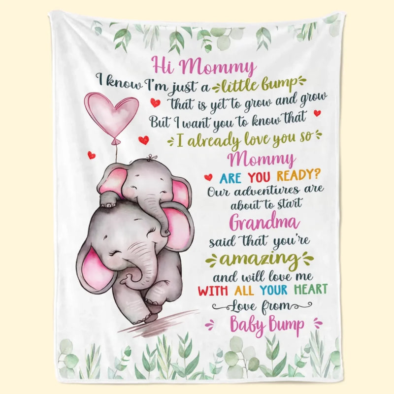 Already Your Baby, Forever Loved - Family Personalized Custom Blanket - Mother's Day, Baby Shower Gift, Gift For First Mom