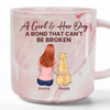 A Girl And Her Dog, Forever Together - Dog Personalized Custom Marble Mug - Gift For Pet Owners, Pet Lovers