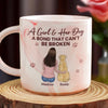A Girl And Her Dog, Forever Together - Dog Personalized Custom Marble Mug - Gift For Pet Owners, Pet Lovers