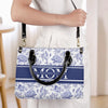 With Every Heartbeat, You're Surrounded By Love - Family Personalized Custom Leather Handbag - Mother's Day, Gift For Mom, Grandma