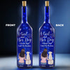 Love And Loyalty, Forever With You - Dog Personalized Custom Blue Bottle Lamp - Gift For Pet Owners, Pet Lovers