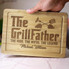 The Grillfather - Family Personalized Custom Engraved Wooden Cutting Board - Father's Day, Gift For Dad, Grandpa
