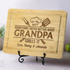 Everything Tastes Better When Grandpa Grills It - Family Personalized Custom Engraved Wooden Cutting Board - Father's Day, Gift For Dad, Grandpa