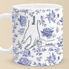 Love Held Between Our Hands - Family Personalized Custom Mug - Mother's Day, Gift For Mom, Grandma