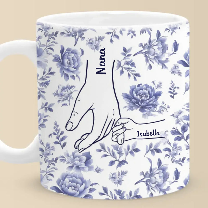 Custom Name Floral Gifts for Mom - Personalized Mugs