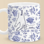 Custom Name Floral Gifts for Mom - Personalized Mugs