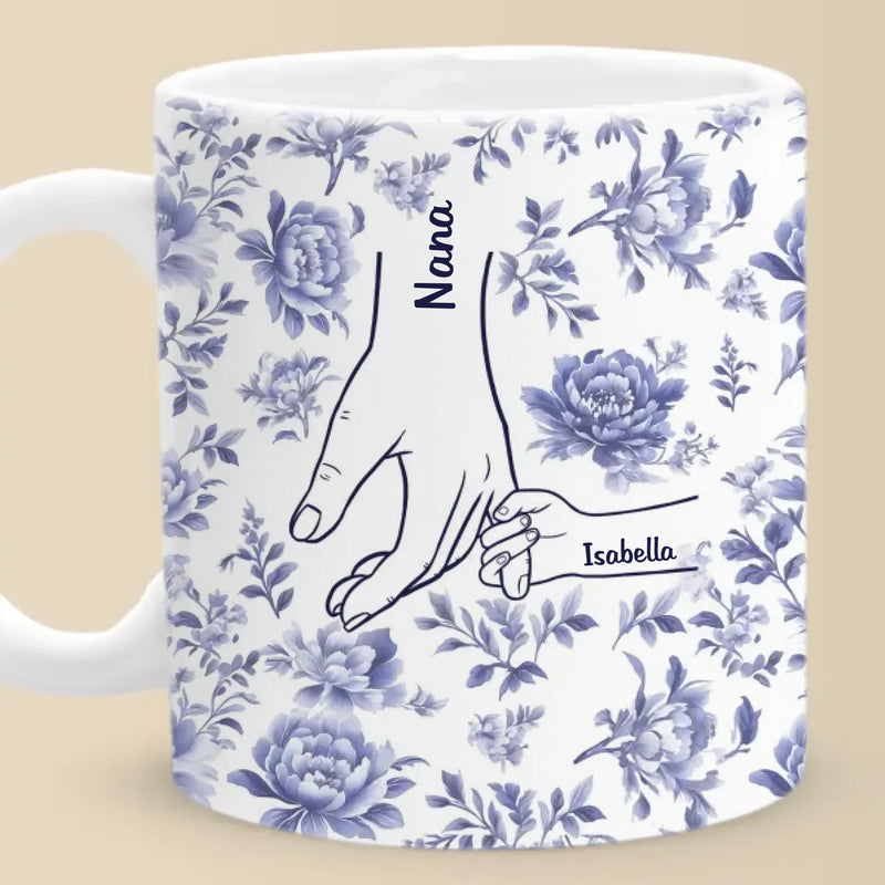 Custom Name Floral Gifts for Mom - Personalized Mugs