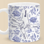 Custom Name Floral Gifts for Mom - Personalized Mugs