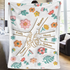 Fingers Tied With Love - Family Personalized Custom 3D Inflated Effect Printed Blanket - Mother's Day, Gift For Mom, Grandma