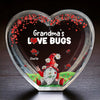 Little Bugs, Big Love - Family Personalized Custom 3D Crystal Heart Shaped - Mother's Day, Gift For Mom, Grandma
