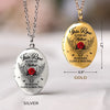 Custom Photo This Rose Is For My Mother In Heaven - Memorial Personalized Custom Locket Necklace - Sympathy Gift For Family Members