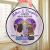 More Than Flesh And Blood, We’re Heart And Soul - Family Personalized Custom Stained Glass Window Hanging Suncatcher - Mother's Day, Gift For Mom, Daughter