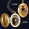 Custom Photo My Angel With Fur - Memorial Personalized Custom Locket Necklace - Sympathy Gift For Pet Owners, Pet Lovers