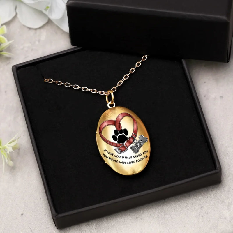 Custom Pet Photo Memorial Gifts for Dog Lovers - Personalized Locket Necklace