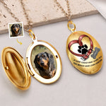 Custom Pet Photo Memorial Gifts for Dog Lovers - Personalized Locket Necklace