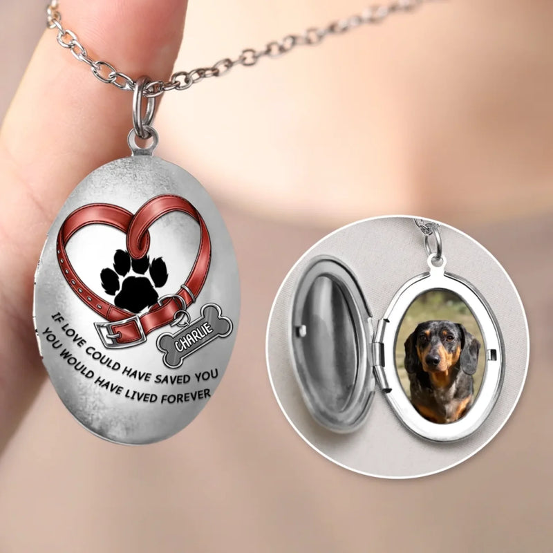 Custom Photo My Angel With Fur - Memorial Personalized Custom Locket Necklace - Sympathy Gift For Pet Owners, Pet Lovers